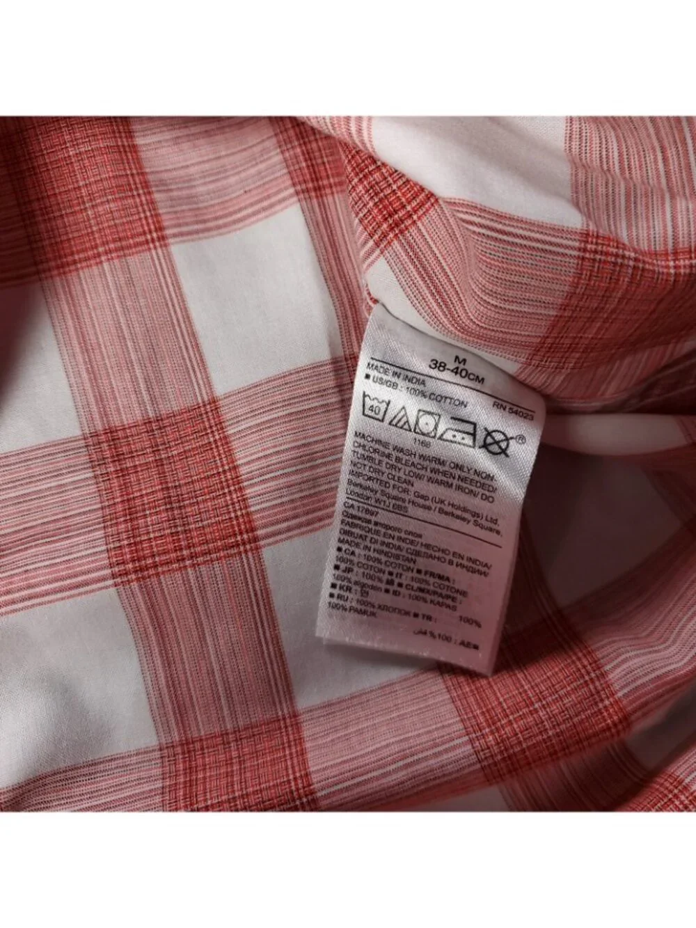 Banana Republic Wash Shirt Mens M Medium Long Sleeve Camden Fit Plaid Button